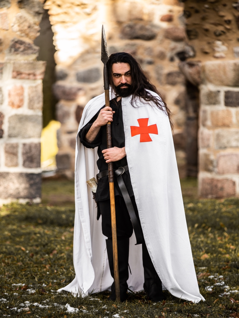 Eurocarnavales Cape De Chevalier Médiévale Blanche – Pour Carnaval Et Fêtes Médiévales – Enfant