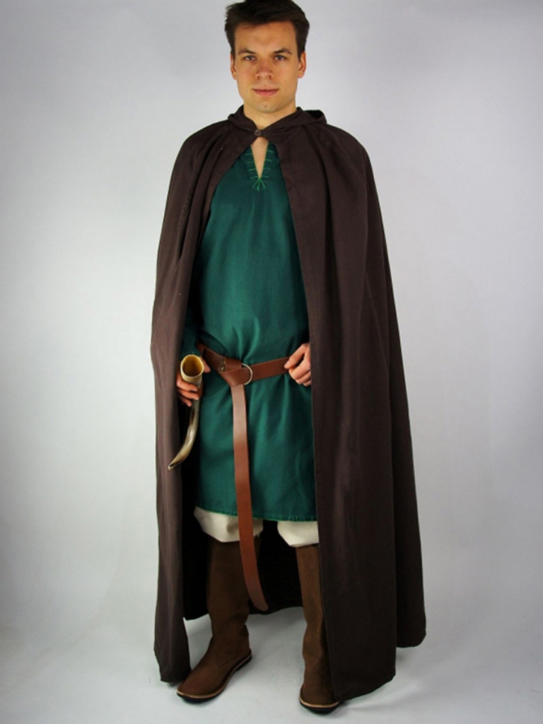 Cape Avec Capuche Médiévale HAPNBCELE - Velours, Longueur 78/99/129 Cm, Pour Costume Renaissance Ou Halloween - 4